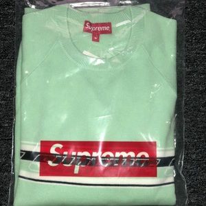 Supreme Striped Raglan Sweater - Mint M